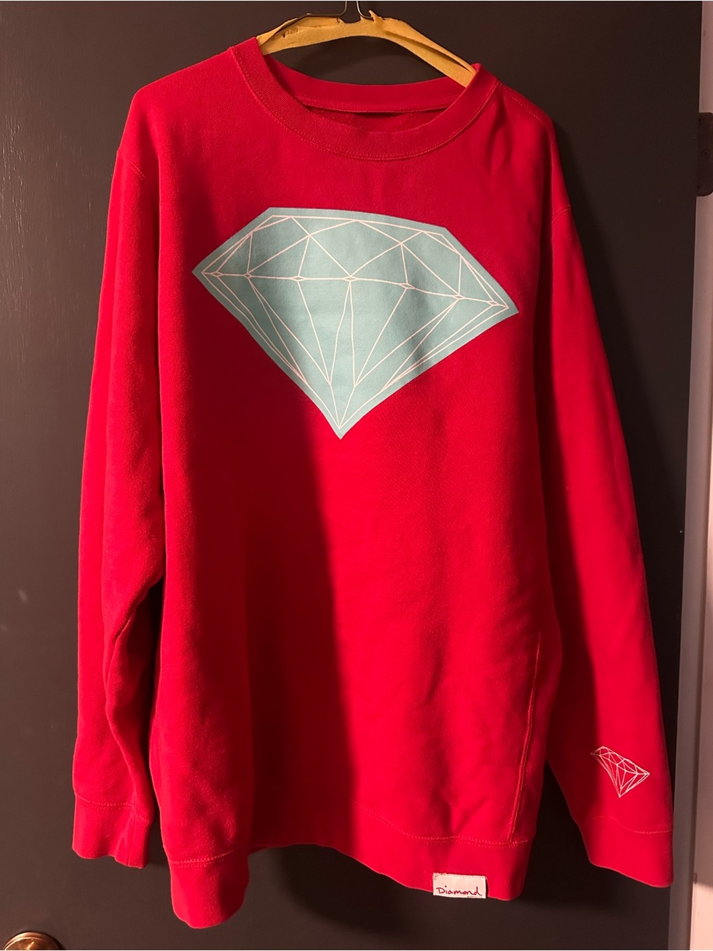 Diamond Supply Co. Red Crewneck Sweatshirt | Graphic Diamond Logo